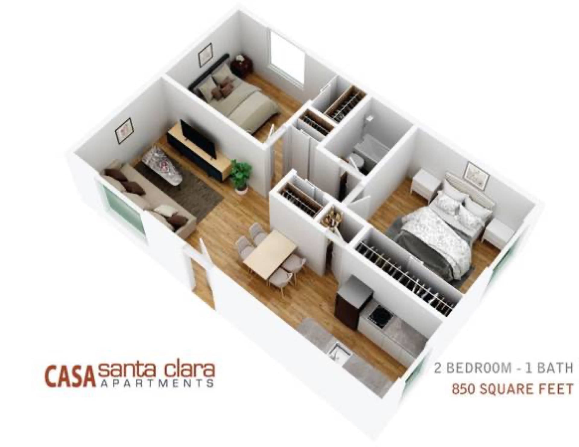 Sparkling Pool! 2BR apt, Santa Clara, Modern kitchen, Mirrored closets 2